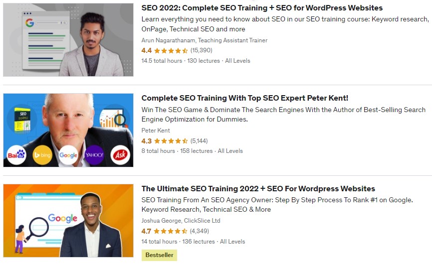 corsi seo udemy